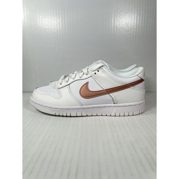 NEW Nike Dunk Low GS White Metallic Red Bronze DH9765-100 - Picture 3 of 8